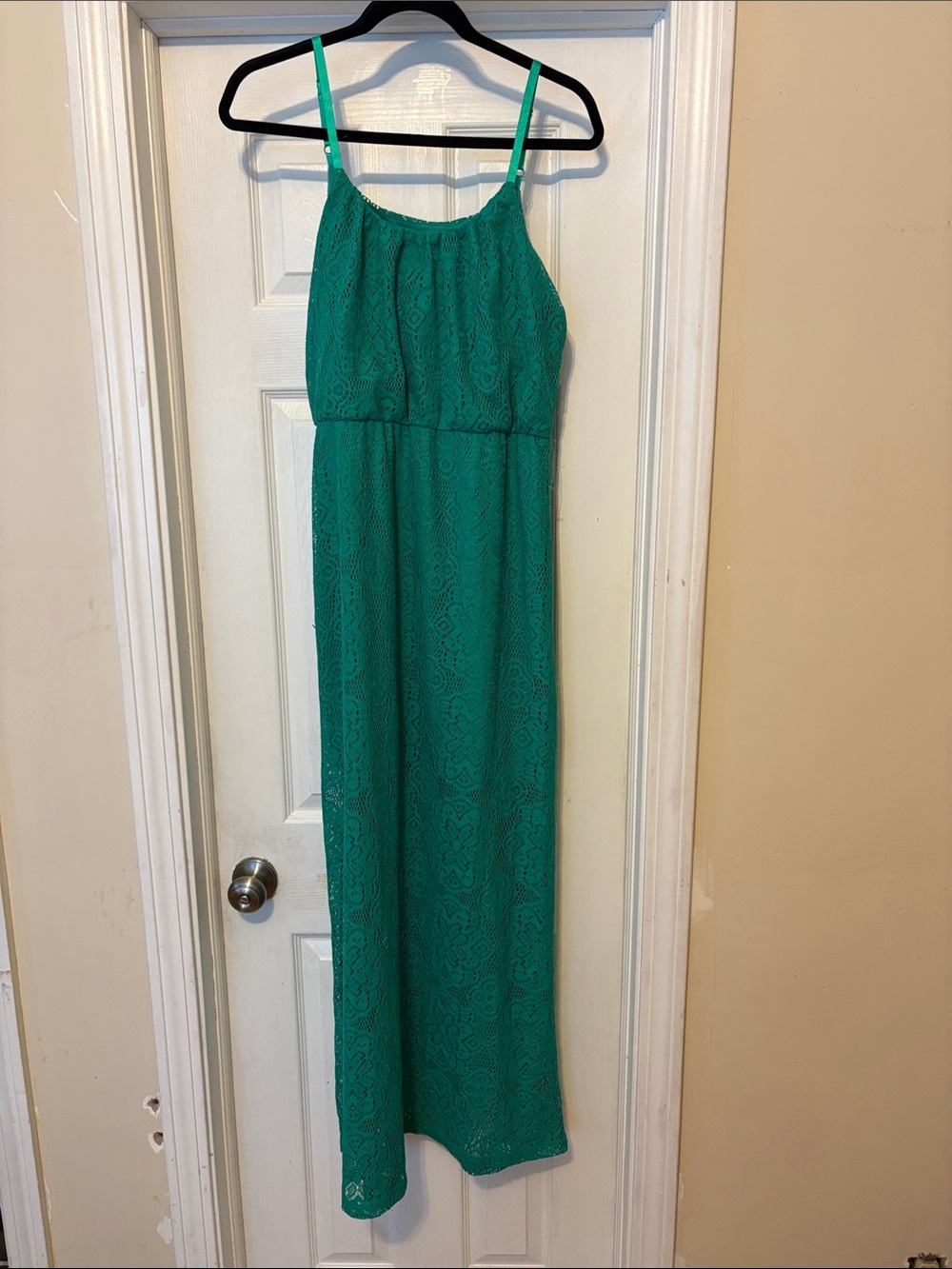 bailey blue Teal Lace Maxi Dress